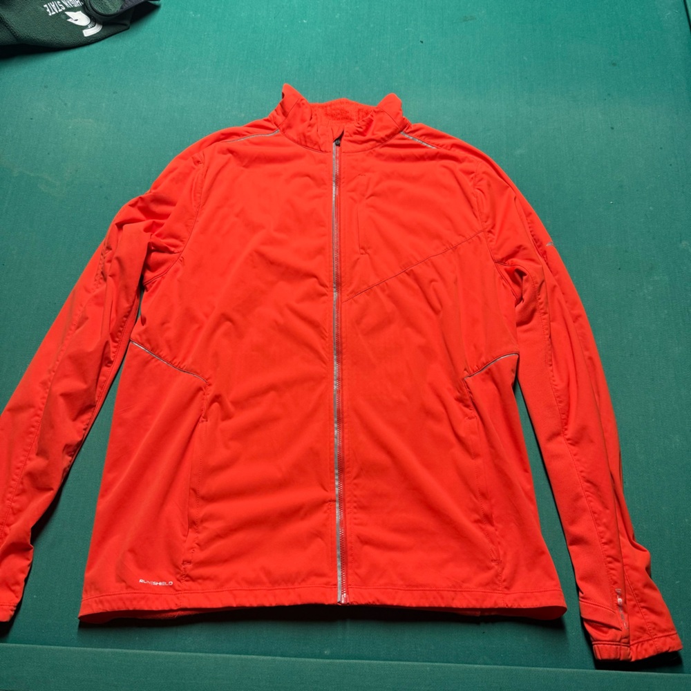 Orange Full-Zip running Jacket